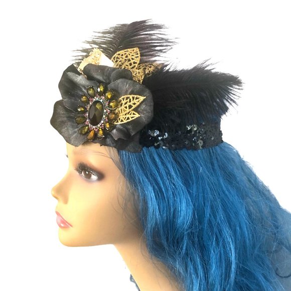 Holiday Party Headpiece Headband Handcrafted NEW - Picture 3 of 5